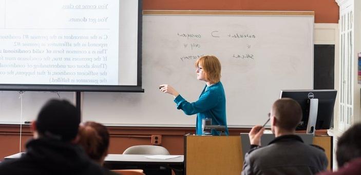 Professor at whiteboard